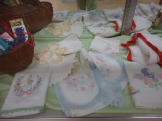 Beautiful hand-embroidered and -trimmed linens.