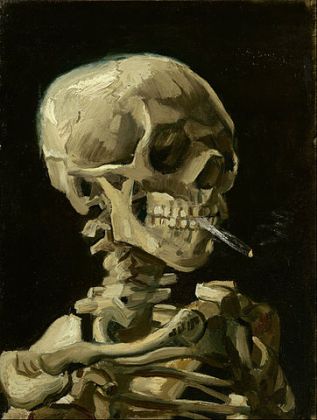 Van Gogh: Skull of a Skeleton with a Burning Cigarette