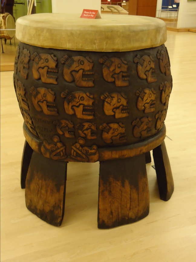 Tlalpanhuehuetl, Aztec drum (this one made in the 20th century)